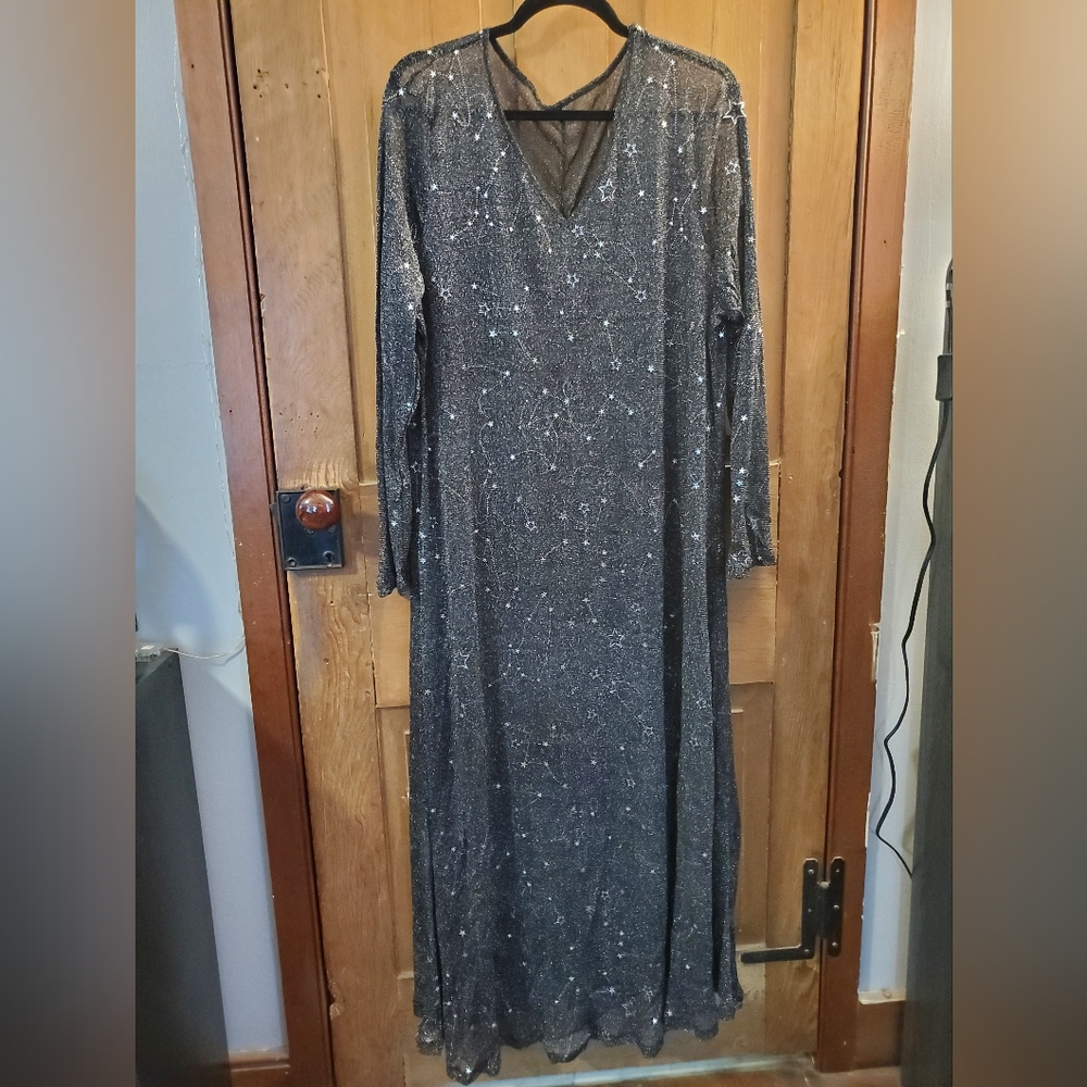 Shein sheer sparkle Galaxy dress